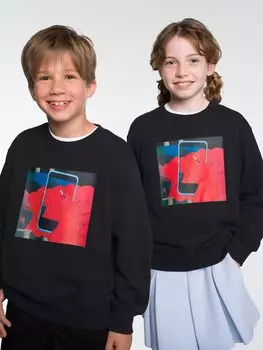 Толстовка с графическим принтом Kaws + Warhol UT Uniqlo, цвет 09 черный