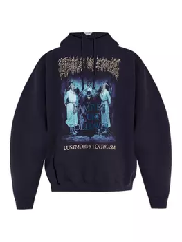 Толстовка с графическим принтом VETEMENTS, синий