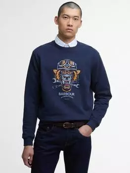 Толстовка с графическим рисунком carlisle Barbour, цвет Sapphire Navy