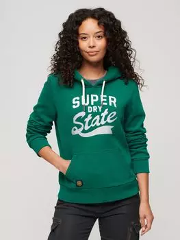Толстовка с графическим рисунком College Superdry, штормовой зеленый