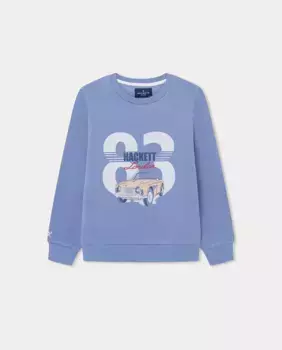 Толстовка с графическим рисунком спереди Hackett, синий