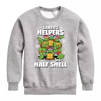 Толстовка с графическим рисунком TMNT Santa's Helpers Shell для мальчиков 8–20 лет Licensed Character
