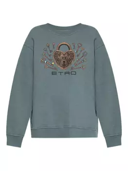 Толстовка с графическим замком ETRO, зеленый