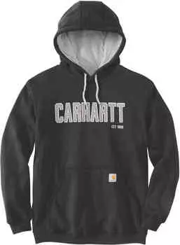 Толстовка с графичным логотипом из фетра Carhartt, черный