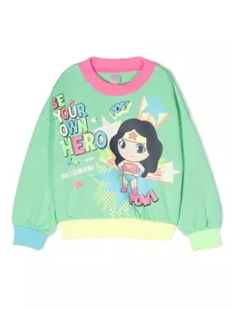 Толстовка с графичным принтом Billieblush, зеленый