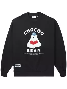 Толстовка с графичным принтом CHOCOOLATE, черный