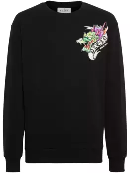 Толстовка с графичным принтом Dragon Tattoo Philipp Plein, черный