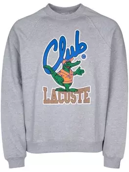 Толстовка с графичным принтом Lacoste, серый