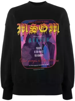 Толстовка с графичным принтом MSGM, черный