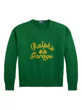 Толстовка с графичным принтом POLO RALPH LAUREN, зеленый