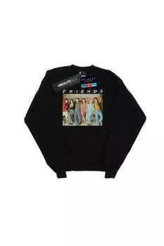 Толстовка с групповым фото «Лестница» Friends, черный