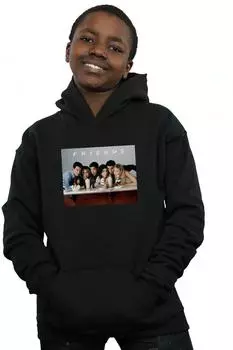 Толстовка с групповым фото «Молочные коктейли» Friends, черный