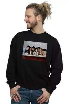 Толстовка с групповым фото «Молочные коктейли» Friends, черный
