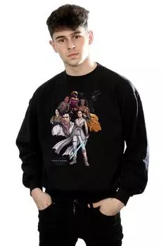 Толстовка с иллюстрацией сопротивления «Звездные войны. Скайуокер. Восхождение Скайуокера» Star Wars, черный