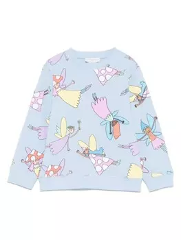 Толстовка с иллюстрированным принтом Stella McCartney Kids, синий
