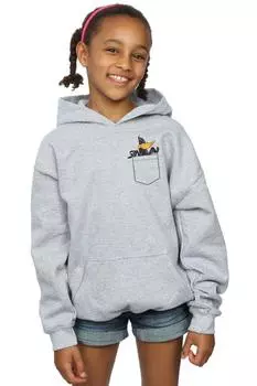 Толстовка с искусственным карманом Daffy Duck Looney Tunes, серый