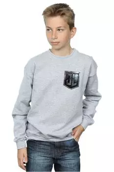 Толстовка с искусственным карманом из фильма «Лига справедливости» DC Comics, серый