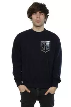 Толстовка с искусственным карманом из фильма «Лига справедливости» DC Comics, темно-синий