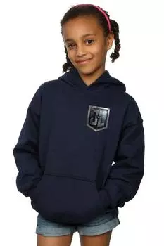 Толстовка с искусственным карманом «Лига справедливости» из фильма «Щит» DC Comics, темно-синий