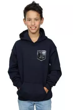 Толстовка с искусственным карманом «Лига справедливости» из фильма «Щит» DC Comics, темно-синий