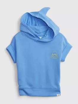 Толстовка с изображением акулы Gap, синий