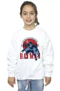 Толстовка с изображением Бэтмена и Готэм-сити DC Comics, белый