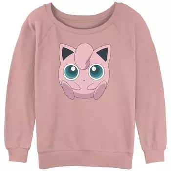 Толстовка с изображением большого лица Pokmon Jigglypuff для юниоров Licensed Character