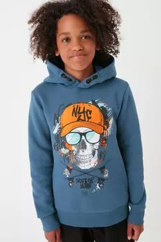 Толстовка с изображением черепа Next, синий