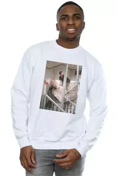 Толстовка с изображением дивана и лестницы Friends, белый