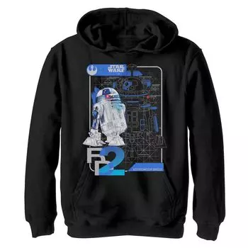 Толстовка с изображением дроида R2-D2 «Звездные войны» для мальчиков 8–20 лет без визуализации Licensed Character