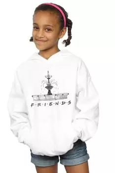 Толстовка с изображением фонтана Friends, белый
