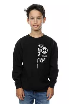 Толстовка с изображением груди Лиги справедливости DC Comics, черный