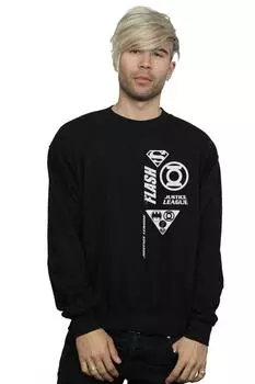 Толстовка с изображением груди Лиги справедливости DC Comics, черный