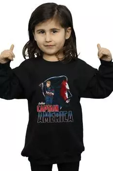 Толстовка с изображением Капитана Америки «Мстители: Война бесконечности» Marvel, черный
