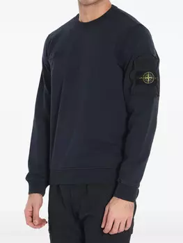 Толстовка с изображением компаса Stone Island, синий