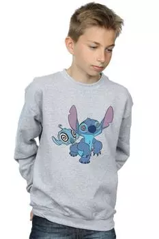 Толстовка с изображением Лило и Стич Disney, серый