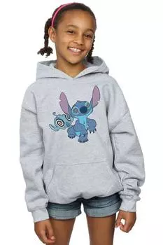 Толстовка с изображением Лило и Стич Disney, серый