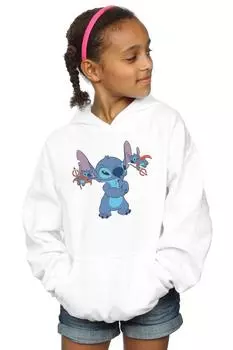 Толстовка с изображением маленьких дьяволов Лило и Стич Disney, белый