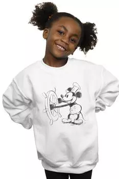 Толстовка с изображением парохода с Микки Маусом Disney, белый