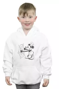 Толстовка с изображением парохода с Микки Маусом Disney, белый