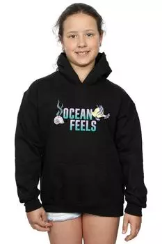 Толстовка с изображением Русалочки и океана Disney, черный