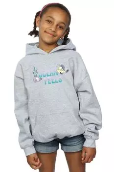 Толстовка с изображением Русалочки и океана Disney, серый