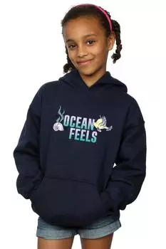 Толстовка с изображением Русалочки и океана Disney, темно-синий