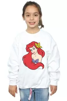 Толстовка с изображением Русалочки крупным планом Disney, белый