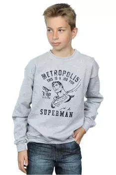 Толстовка с изображением Супермена «Рентген» DC Comics, серый