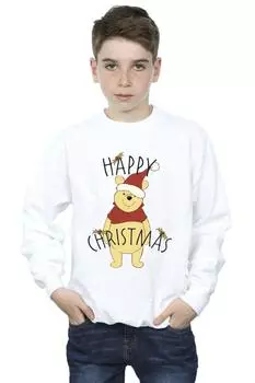Толстовка с изображением Винни-Пуха и Холли «Счастливого Рождества» Disney, белый