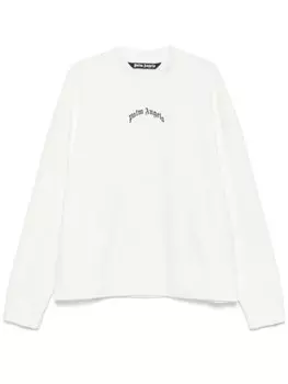 Толстовка с изогнутым логотипом Palm Angels, белый