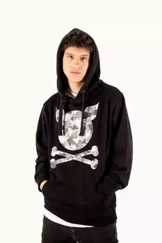 Толстовка с камуфляжным принтом и логотипом Porc, черный