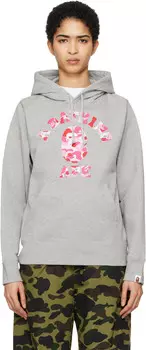 Толстовка с капюшоном ABC Camo College BAPE, серый