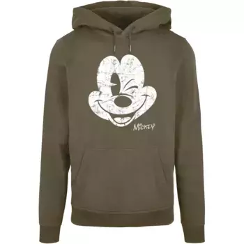 Толстовка с капюшоном ABSOLUTE CULT "ABSOLUTE CULT Men's Mickey Mouse - Distressed Hoody", оливковый